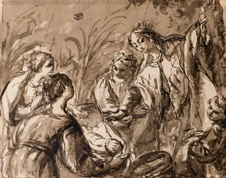 De Dochter van de Farao Ontdekt de Baby Mozes, De Vondst van Mozes