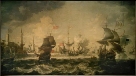Schepen voor een haven