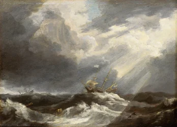 Zonlicht op een Stormachtige Zee, ca. 1640s
