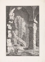 Musicerende herder tussen ruïnes
