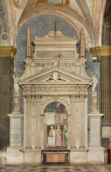 Noord Transept, Altaar van St. Michael de Aartsengel, Achter het Altaarstuk de Fresco