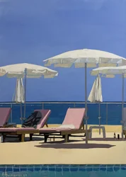 Zomerse strandstoelen