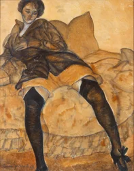 Een zittende vrouw, ca. 1918