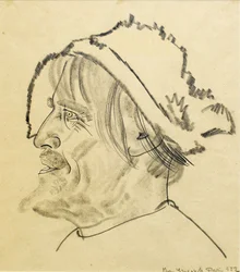 Konstantin Stanislavsky als Satin in het toneelstuk De Onderwereld van M. Gorky, 1922