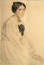 Portret van Ksenia Nikolayevna Semenova Skalova, 1920