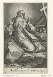 Heilige Abraham van Edessa als kluizenaar