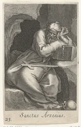 Heilige Arsenius de Grote als kluizenaar