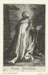 Heilige Syncletica van Alexandrië als kluizenares