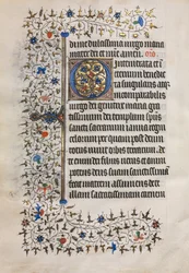 Getijdenboek Gebruik van Parijs: Gedecoreerde Initiaal, ca. 1420
