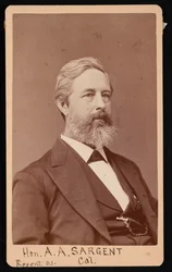 Portret van Aaron Augustus Sargent 1827-1887, voor 1881