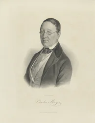 Portret van de pianist en componist Charles Mayer 1799-1862, ca. 1854
