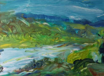 Blauw Rivierlandschap II, 1988