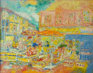 Markt op het plein
