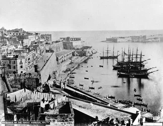 Ingang van de Grote Haven, Malta, ca. 1880