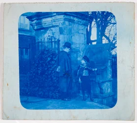 John Atkinson Grimshaw en Elaine Grimshaw bij de poorten van Knostrop Hall