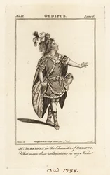 Mr Thomas Sheridan in de rol van Oedipus in John Dryden
