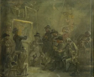 Schets: de selectiecommissie van de Koninklijke Academie