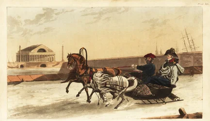 Slee gebruikt in de winter door Alexander Keizer van Rusland