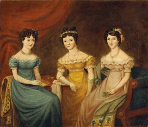 Three Hughes Sisters (olieverf op doek)