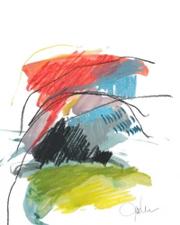 Kleurrijke abstracte penseelstreken