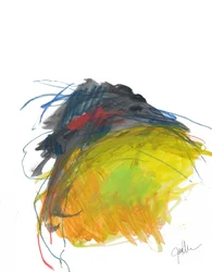 Levendige abstracte penseelstreken