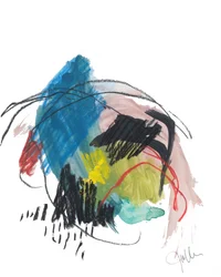Levendige abstracte penseelstreken