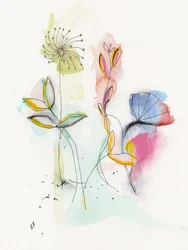 Levendige bloemen in aquarel