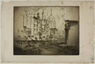 Chicago - Clark Street, hoek van Harrison Street