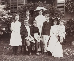 President Theodore Roosevelt, zijn vrouw Edith en familie