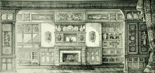 Schermdecoratie, uit 
