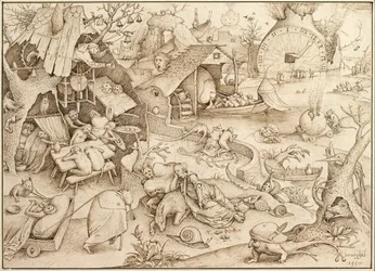 Acedia Luiheid Uit de serie Zeven Hoofdzonden, 1557