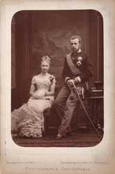 Kroonprins Rudolf met prinses Stephanie van België ter gelegenheid van hun verloving, 1880