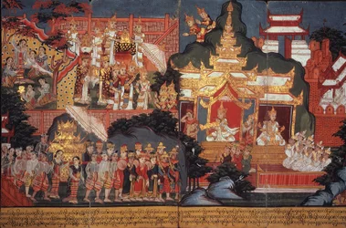 De geboorte van de toekomstige Boeddha, ca. 1800-20