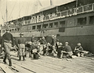 13e Infanterie bij het ontbijt, Spaans-Amerikaanse oorlog, 11 juni 1898, 1899