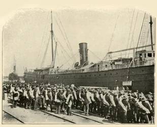 16e Infanterie aan het Inschepen, Spaans-Amerikaanse Oorlog, juni 1898, 1899