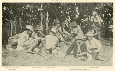 Conferentie na de Slag van de Rough Riders, Spaans-Amerikaanse Oorlog, juni 1898, 1899
