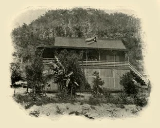 Cubaans hoofdkwartier in Daiquiri, Spaans-Amerikaanse Oorlog, juni 1898, 1899