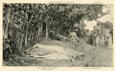 Scène na de Slag van de Rough Riders, 24 juni, Spaans-Amerikaanse Oorlog, 1898-1899