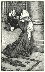 Illustratie voor The Cloister and The Hearth door Charles Reade (litho)