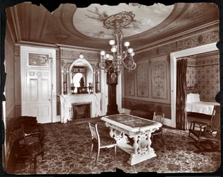 Privé zitkamer in het Hoffman House Hotel, 1907