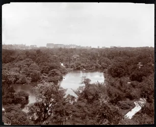 Uitzicht op Central Park vanaf het Plaza Hotel, 5th Avenue en 59th Street, New York, 1907