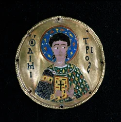 Buste van St. Demetrius, email, Byzantium
