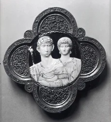 Camee met keizer Honorius (395-423) en zijn vrouw, Maria