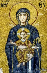Komnenenmozaïek met Madonna en Kind, Hagia Sophia, Turkije