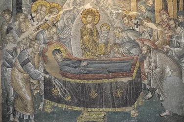 Fresco Heilige Verlosser in Chora kerk (Kariye Camii), Istanbul, Turkije