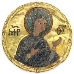 Medaille met de Maagd van een iconenlijst, ca. 1100