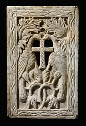 Paneel met twee pauwen, 501-700