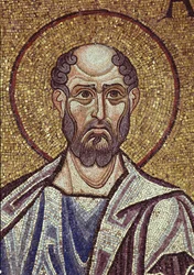 De profeet Obadja (detail) van interieurmozaïeken in de Basiliek van San Marco, 12e eeuw