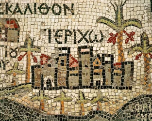 Detail van een kaart van Jericho