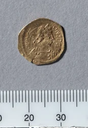 Halve Tremissis van Justinianus I, Constantinopel, 527-565 (goud)